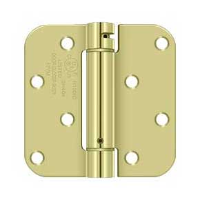 Deltana [DSH4R52DBM] Steel Door Spring Hinge - 5/8" Radius Corner - Benchmark - Zinc Dichromate Finish - 4" W x 4" H