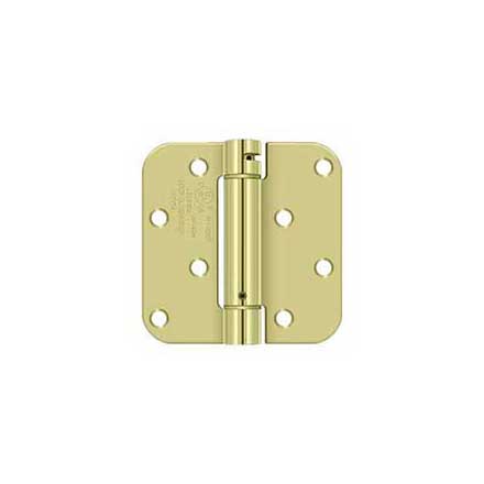 Deltana [DSH4R52DBM] Steel Door Spring Hinge - 5/8&quot; Radius Corner - Benchmark - Zinc Dichromate Finish - 4&quot; W x 4&quot; H