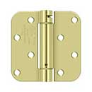 Deltana [DSH4R52DBM] Steel Door Spring Hinge - 5/8&quot; Radius Corner - Benchmark - Zinc Dichromate Finish - 4&quot; W x 4&quot; H