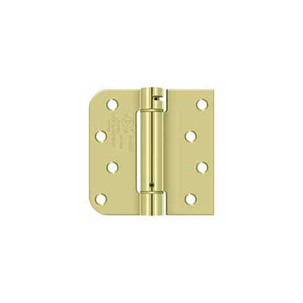 Deltana [DSH4R5TT2D] Steel Door Spring Hinge - Square &amp; 5/8" Radius Corner - Therma-Tru - Zinc Dichromate Finish - 4" W x 4" H