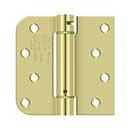 Deltana [DSH4R5TT2D] Steel Door Spring Hinge - Square &amp; 5/8" Radius Corner - Therma-Tru - Zinc Dichromate Finish - 4" W x 4" H