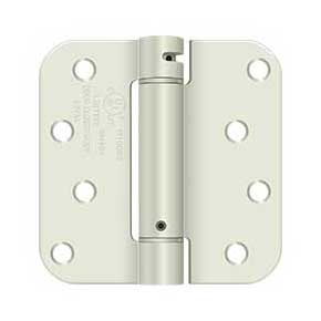 Deltana [DSH4R5USPW] Steel Door Spring Hinge - 5/8" Radius Corner - Prime Coat White Finish - 4" W x 4" H