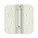 Deltana [DSH4R5USPWBM] Steel Door Spring Hinge - 5/8&quot; Radius Corner - Benchmark - Prime Coat White Finish - 4&quot; W x 4&quot; H