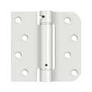 Deltana [DSH4SR5USPW-RH] Steel Door Spring Hinge - Square &amp; 5/8&quot; Radius Corner - Right Hand - Prime Coat White Finish - 4&quot; W x 4&quot; H