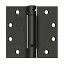 Deltana [DSH45U10B] Steel Door Spring Hinge - Square Corner - Oil Rubbed Bronze Finish - 4 1/2" W x 4 1/2" H