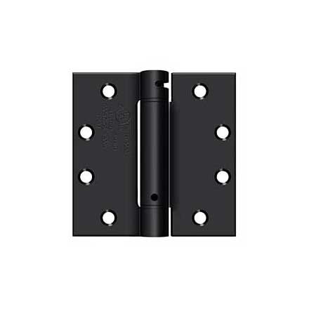 Deltana [DSH45U1B] Steel Door Spring Hinge - Square Corner - Paint Black Finish - 4 1/2" W x 4 1/2" H