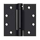 Deltana [DSH45U1B] Steel Door Spring Hinge - Square Corner - Paint Black Finish - 4 1/2" W x 4 1/2" H