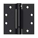 Deltana [DSH45U1B] Steel Door Spring Hinge - Square Corner - Paint Black Finish - 4 1/2&quot; W x 4 1/2&quot; H