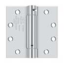 Deltana [DSH45U26] Steel Door Spring Hinge - Square Corner - Polished Chrome Finish - 4 1/2" W x 4 1/2" H