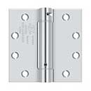 Deltana [DSH45U26] Steel Door Spring Hinge - Square Corner - Polished Chrome Finish - 4 1/2&quot; W x 4 1/2&quot; H