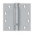 Deltana [DSH45U26D] Steel Door Spring Hinge - Square Corner - Brushed Chrome Finish - 4 1/2" W x 4 1/2" H
