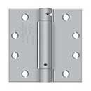 Deltana [DSH45U26D] Steel Door Spring Hinge - Square Corner - Brushed Chrome Finish - 4 1/2&quot; W x 4 1/2&quot; H