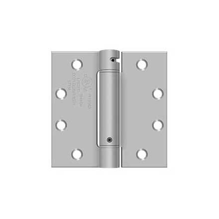 Deltana [DSH45U32D] Stainless Steel Door Spring Hinge - Square Corner - Brushed Finish - 4 1/2&quot; H x 4 1/2&quot; W