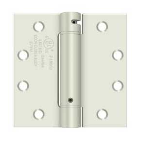 Deltana [DSH45USPW] Steel Door Spring Hinge - Square Corner - Prime Coat White Finish - 4 1/2" W x 4 1/2" H