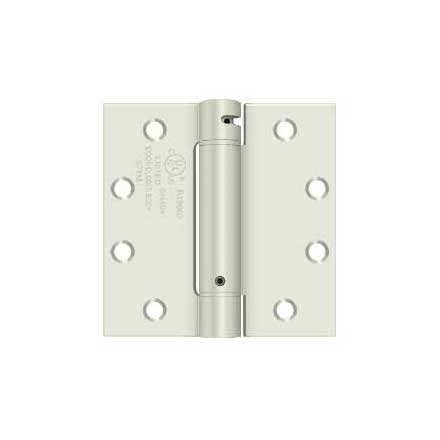 Deltana [DSH45USPW] Steel Door Spring Hinge - Square Corner - Prime Coat White Finish - 4 1/2&quot; W x 4 1/2&quot; H