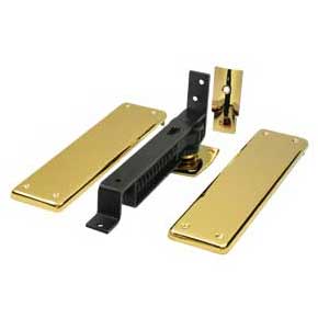 Deltana [DASH95CR003] Solid Brass Double Action Door Spring Hinge - Polished Brass (PVD) Finish