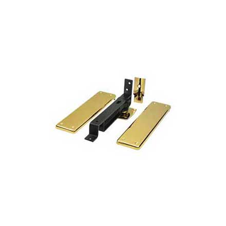 Deltana [DASH95CR003] Solid Brass Double Action Door Spring Hinge - Polished Brass (PVD) Finish