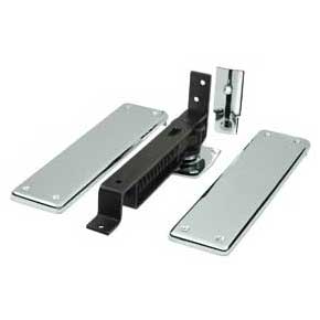 Deltana [DASH95U26] Solid Brass Double Action Door Spring Hinge - Polished Chrome Finish