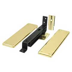 Deltana [DASH95U3] Solid Brass Double Action Door Spring Hinge - Polished Brass Finish
