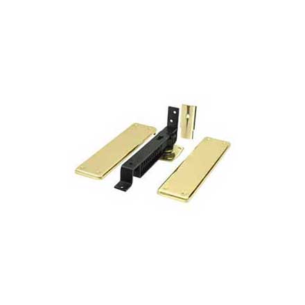 Deltana [DASH95U3] Solid Brass Double Action Door Spring Hinge - Polished Brass Finish