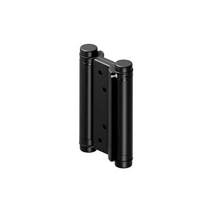 Deltana [DASHS4U19] Stainless Steel Double Action Saloon Door Spring Hinge - Paint Black Finish - 4&quot; H x 2&quot; W
