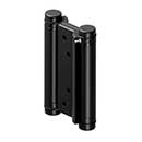 Deltana [DASHS4U19] Stainless Steel Double Action Saloon Door Spring Hinge - Paint Black Finish - 4" H x 2" W