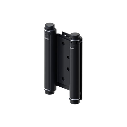 Deltana [DASHS7U19] Stainless Steel Double Action Saloon Door Spring Hinge - Heavy Duty - Paint Black Finish - 5 3/8" H x 3 1/4" W