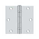 Deltana [S35BBU26-R] Steel Door Butt Hinge - Residential - Ball Bearing - Square Corner - Polished Chrome Finish - Pair - 3 1/2&quot; H x 3 1/2&quot; W