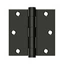 Deltana [S35HD10B] Steel Door Butt Hinge - Residential - Heavy Duty - Square Corner - Oil Rubbed Bronze Finish - Pair - 3 1/2&quot; H x 3 1/2&quot; W