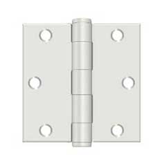 Deltana [S35HDUSPW] Steel Door Butt Hinge - Residential - Heavy Duty - Square Corner - Prime White Finish - Pair - 3 1/2&quot; H x 3 1/2&quot; W
