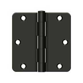 Deltana [S35R410B] Steel Door Butt Hinge - Residential - 1/4" Radius Corner - Oil Rubbed Bronze Finish - Pair - 3 1/2" H x 3 1/2" W