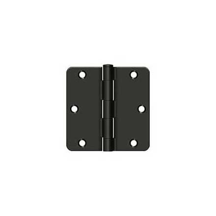 Deltana [S35R410B] Steel Door Butt Hinge - Residential - 1/4&quot; Radius Corner - Oil Rubbed Bronze Finish - Pair - 3 1/2&quot; H x 3 1/2&quot; W