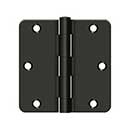 Deltana [S35R410B] Steel Door Butt Hinge - Residential - 1/4&quot; Radius Corner - Oil Rubbed Bronze Finish - Pair - 3 1/2&quot; H x 3 1/2&quot; W