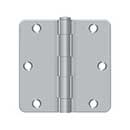 Deltana [S35R426D] Steel Door Butt Hinge - Residential - 1/4" Radius Corner - Brushed Chrome Finish - Pair - 3 1/2" H x 3 1/2" W