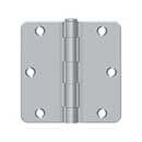 Deltana [S35R426D] Steel Door Butt Hinge - Residential - 1/4&quot; Radius Corner - Brushed Chrome Finish - Pair - 3 1/2&quot; H x 3 1/2&quot; W