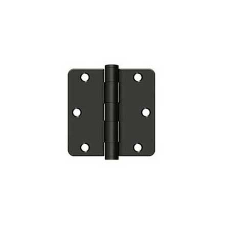 Deltana [S35R4HD10B] Steel Door Butt Hinge - Residential - Heavy Duty - 1/4&quot; Radius Corner - Oil Rubbed Bronze Finish - Pair - 3 1/2&quot; H x 3 1/2&quot; W