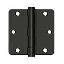 Deltana [S35R4HD10B] Steel Door Butt Hinge - Residential - Heavy Duty - 1/4&quot; Radius Corner - Oil Rubbed Bronze Finish - Pair - 3 1/2&quot; H x 3 1/2&quot; W