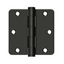 Deltana [S35R4HD10B] Steel Door Butt Hinge - Residential - Heavy Duty - 1/4" Radius Corner - Oil Rubbed Bronze Finish - Pair - 3 1/2" H x 3 1/2" W