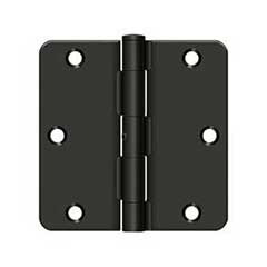 Deltana [S35R4N10B] Steel Door Butt Hinge - Residential - 1/4&quot; Radius Corner - Non-Removable Pin - Oil Rubbed Bronze Finish - Pair - 3 1/2&quot; H x 3 1/2&quot; W