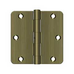Deltana [S35R4N15] Steel Door Butt Hinge - Residential - 1/4&quot; Radius Corner - Non-Removable Pin - Brushed Nickel Finish - Pair - 3 1/2&quot; H x 3 1/2&quot; W