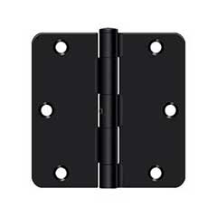 Deltana [S35R4N1B] Steel Door Butt Hinge - Residential - 1/4&quot; Radius Corner - Non-Removable Pin - Paint Black Finish - Pair - 3 1/2&quot; H x 3 1/2&quot; W
