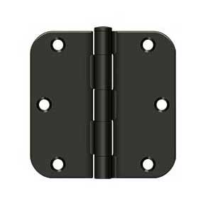 Deltana [S35R510B] Steel Door Butt Hinge - Residential - 5/8" Radius Corner - Oil Rubbed Bronze Finish - Pair - 3 1/2" H x 3 1/2" W