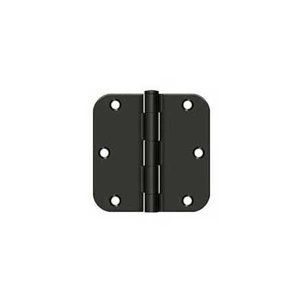 Deltana [S35R510B] Steel Door Butt Hinge - Residential - 5/8&quot; Radius Corner - Oil Rubbed Bronze Finish - Pair - 3 1/2&quot; H x 3 1/2&quot; W