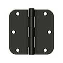 Deltana [S35R510B] Steel Door Butt Hinge - Residential - 5/8&quot; Radius Corner - Oil Rubbed Bronze Finish - Pair - 3 1/2&quot; H x 3 1/2&quot; W