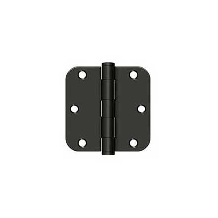 Deltana [S35R5HD10B] Steel Door Butt Hinge - Residential - Heavy Duty - 5/8&quot; Radius Corner - Oil Rubbed Bronze Finish - Pair - 3 1/2&quot; H x 3 1/2&quot; W