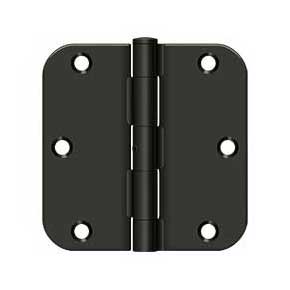 Deltana [S35R5N10B] Steel Door Butt Hinge - Residential - 5/8" Radius Corner - Non-Removable Pin - Oil Rubbed Bronze Finish - Pair - 3 1/2" H x 3 1/2" W