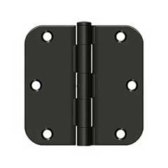 Deltana [S35R5N10B] Steel Door Butt Hinge - Residential - 5/8&quot; Radius Corner - Non-Removable Pin - Oil Rubbed Bronze Finish - Pair - 3 1/2&quot; H x 3 1/2&quot; W