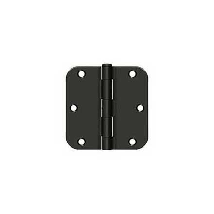 Deltana [S35R5N10B] Steel Door Butt Hinge - Residential - 5/8&quot; Radius Corner - Non-Removable Pin - Oil Rubbed Bronze Finish - Pair - 3 1/2&quot; H x 3 1/2&quot; W