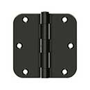 Deltana [S35R5N10B] Steel Door Butt Hinge - Residential - 5/8" Radius Corner - Non-Removable Pin - Oil Rubbed Bronze Finish - Pair - 3 1/2" H x 3 1/2" W