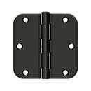 Deltana [S35R5N10B] Steel Door Butt Hinge - Residential - 5/8&quot; Radius Corner - Non-Removable Pin - Oil Rubbed Bronze Finish - Pair - 3 1/2&quot; H x 3 1/2&quot; W